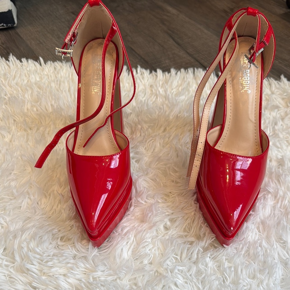 Cape Robbin Red Patent Leather Stiletto Heels